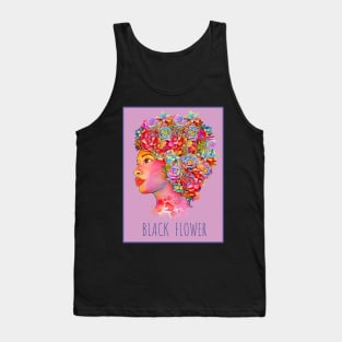 Black girl with floral hair, black lives matter, african american Tank Top